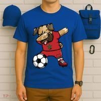 Dabbing Pug Dog Morocco Soccer Fans Jersey Moroccan Football Cool Gift T-Shirt thumb 6