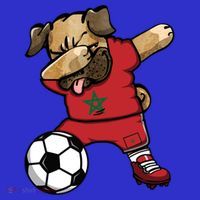 Dabbing Pug Dog Morocco Soccer Fans Jersey Moroccan Football Cool Gift Women's Tank Top thumb 5