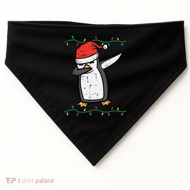 Dabbing Penguin Dab Xmas Christmas USA-Made Doggie Bandana
