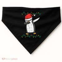 Dabbing Penguin Dab Xmas Christmas USA-Made Doggie Bandana thumb 0