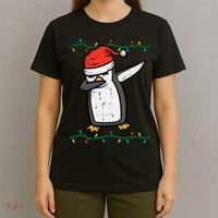 Dabbing Penguin Dab Xmas Christmas T-Shirt thumb 4