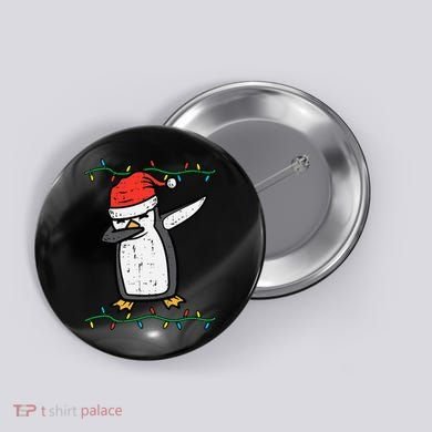 Dabbing Penguin Dab Xmas Christmas Button
