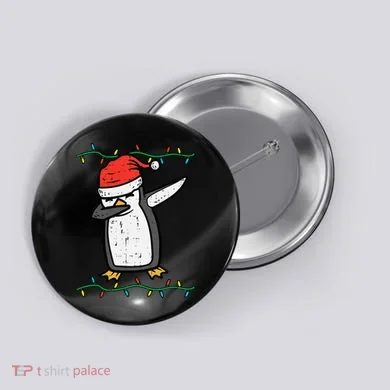 Dabbing Penguin Dab Xmas Christmas Button