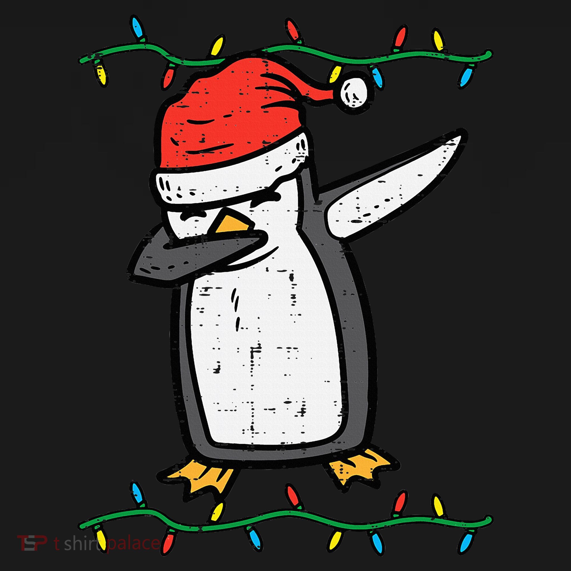 Dabbing Penguin Dab Xmas Christmas Button