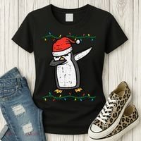 Dabbing Penguin Dab Xmas Christmas Women's T-Shirt thumb 3