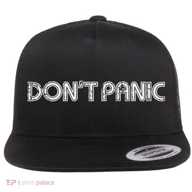 Dont Panic Flat Bill Trucker Hat