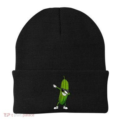 Dill Pickle Dabbing Pickle Glasses Funny Pickle Gift Beanie