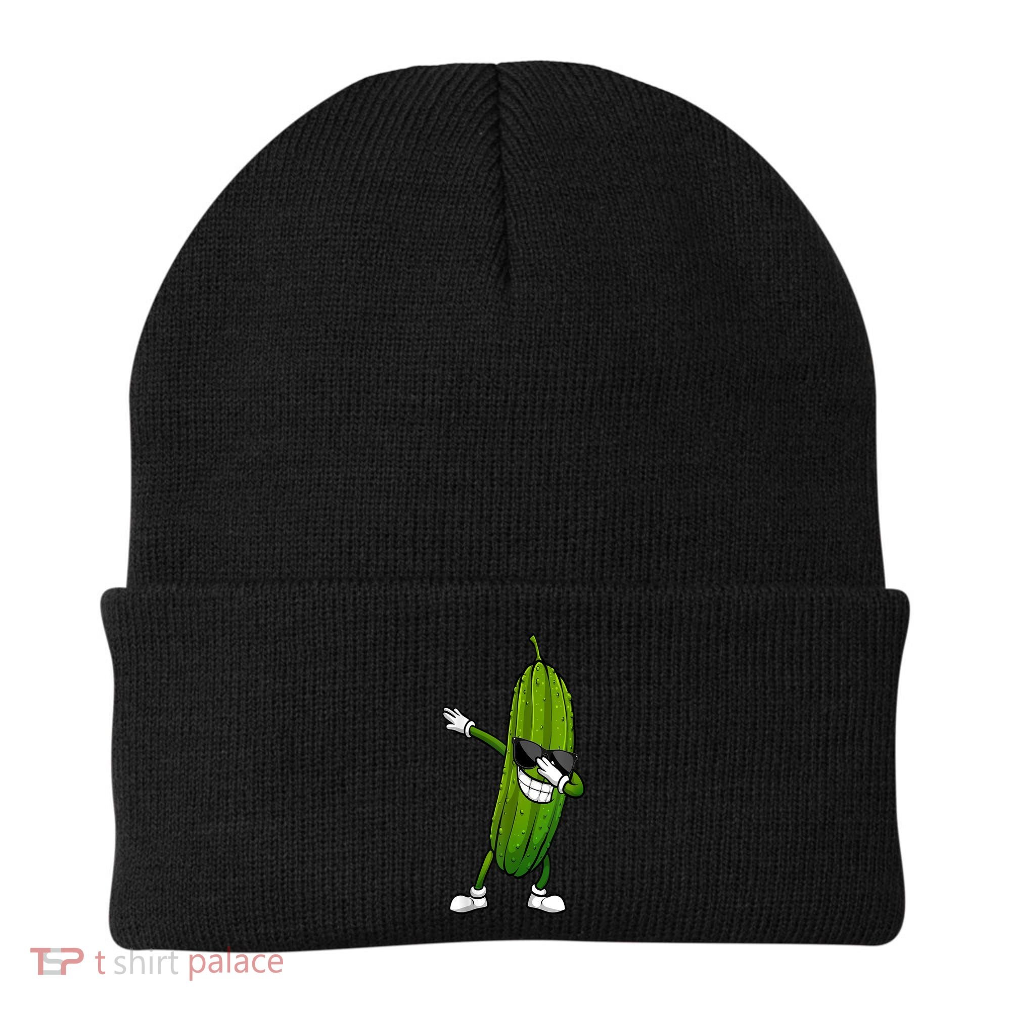 Dill Pickle Dabbing Pickle Glasses Funny Pickle Gift Beanie
