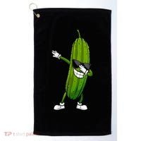 Dill Pickle Dabbing Pickle Glasses Funny Pickle Gift Golf Towel thumb 0