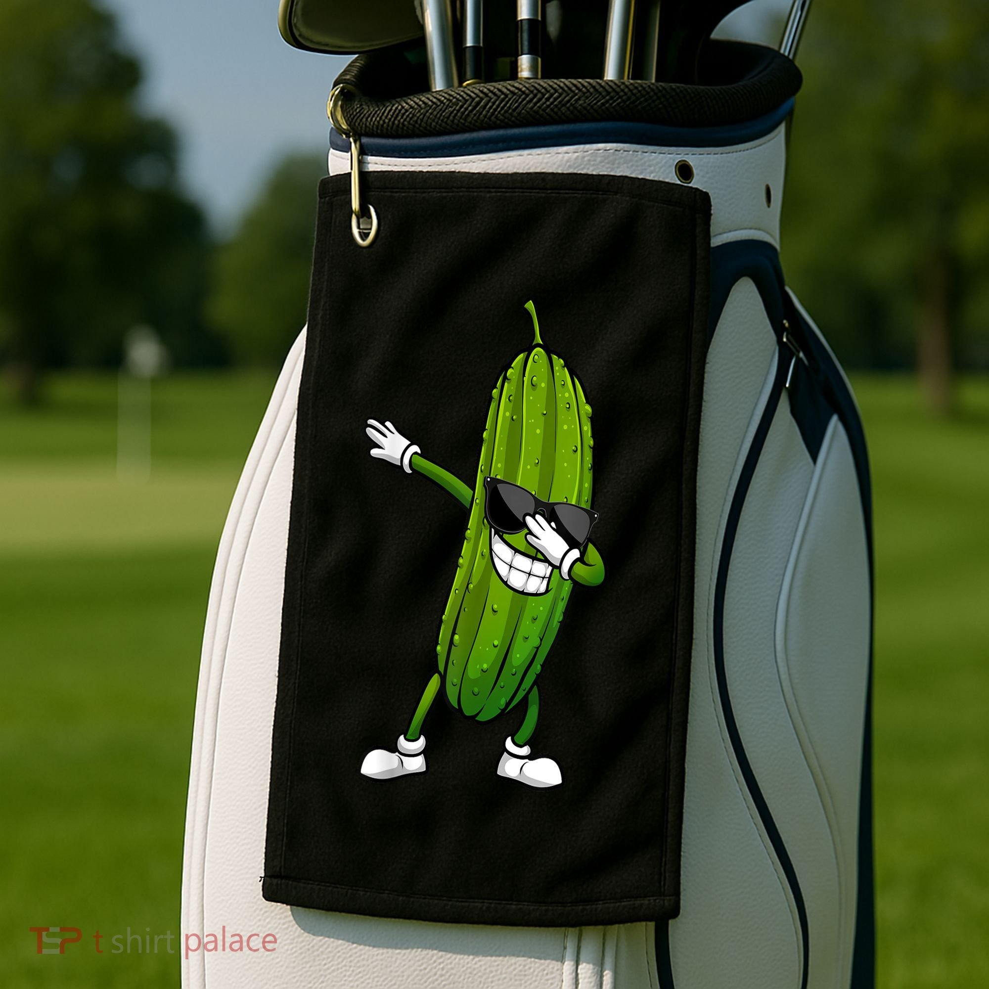 Dill Pickle Dabbing Pickle Glasses Funny Pickle Gift Golf Towel