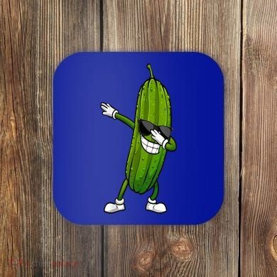 Dill Pickle Dabbing Pickle Glasses Funny Pickle Gift Coaster