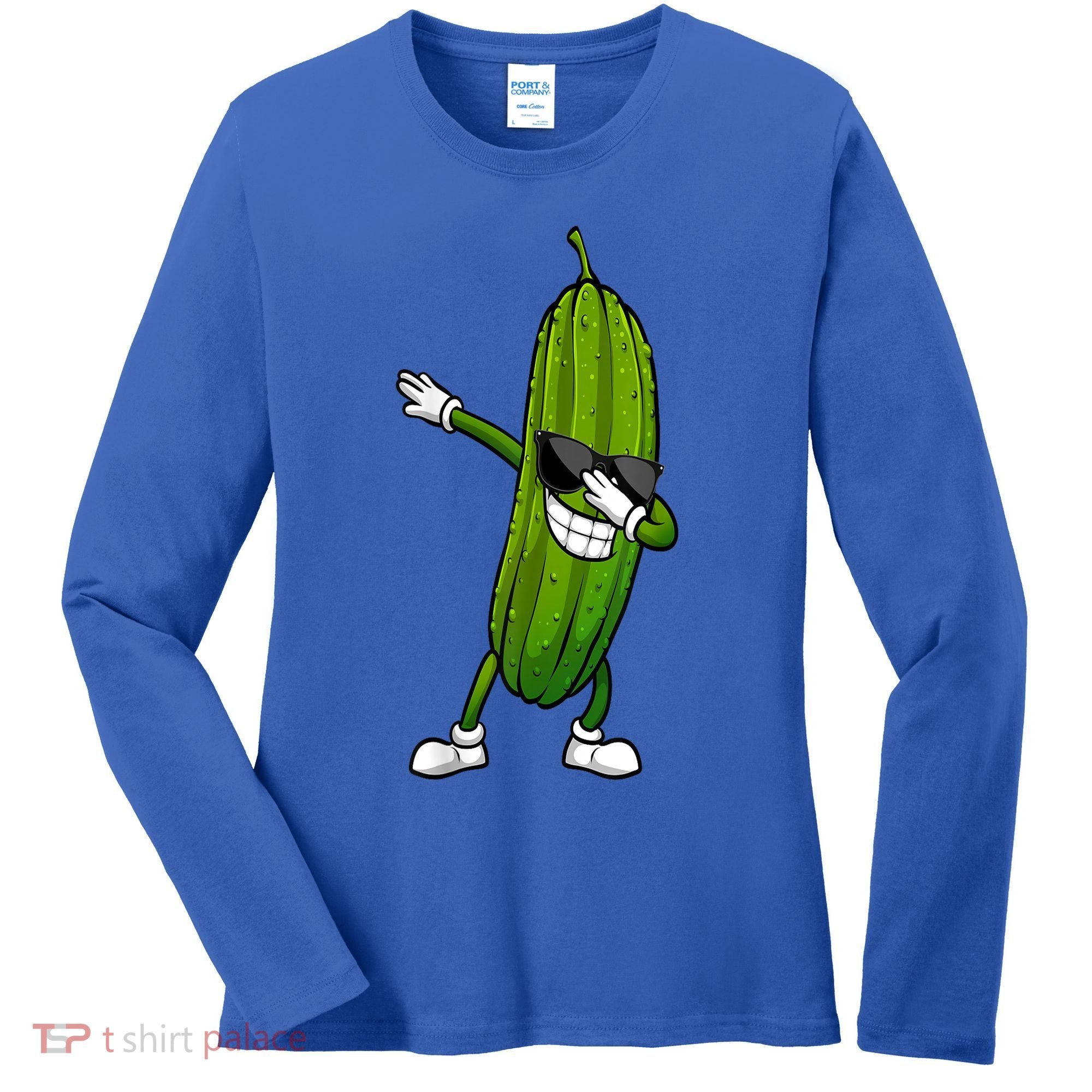 Dill Pickle Dabbing Pickle Glasses Funny Pickle Gift Women's Long Sleeve Shirt
