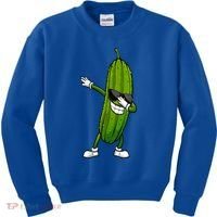 Dill Pickle Dabbing Pickle Glasses Funny Pickle Gift Kids Sweatshirt thumb 0