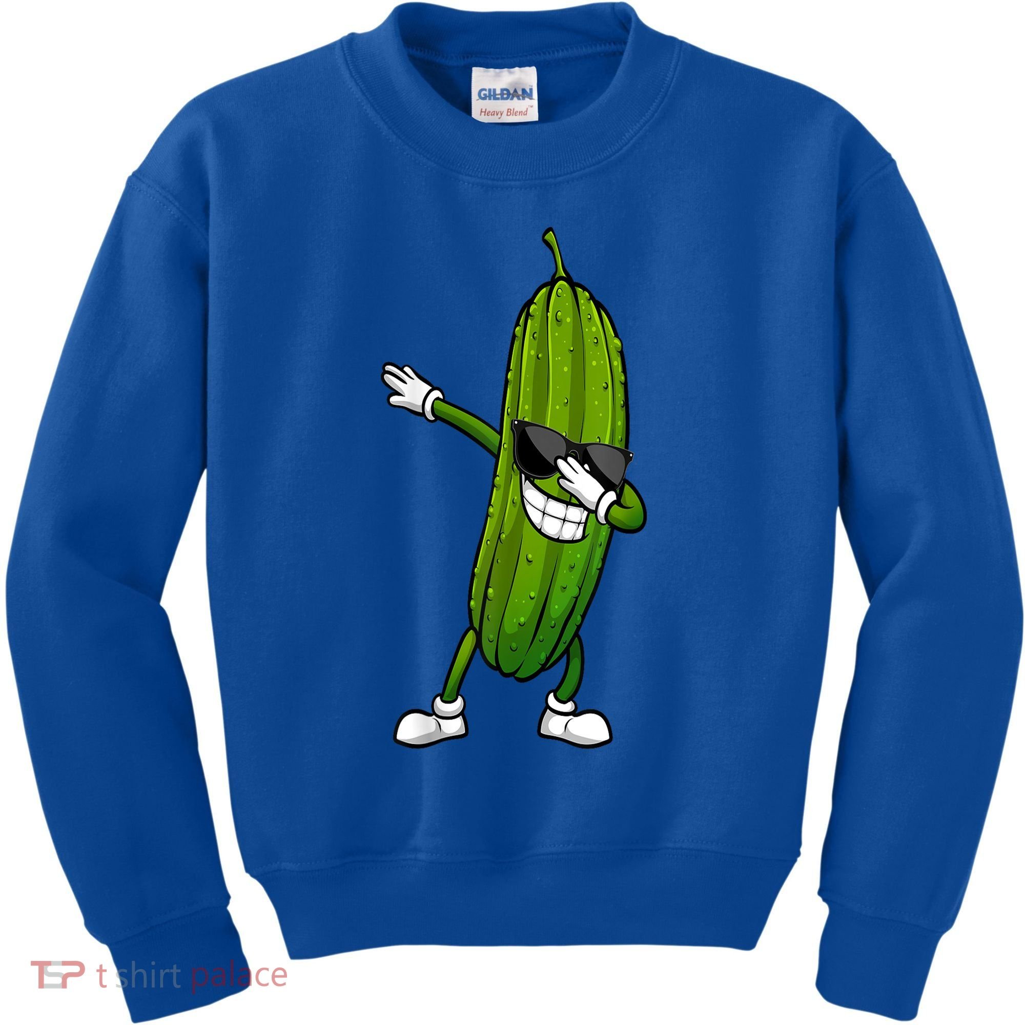 Dill Pickle Dabbing Pickle Glasses Funny Pickle Gift Kids Sweatshirt