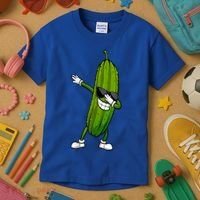 Dill Pickle Dabbing Pickle Glasses Funny Pickle Gift Kids T-Shirt thumb 3