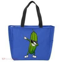 Dill Pickle Dabbing Pickle Glasses Funny Pickle Gift Tote Bag thumb 0