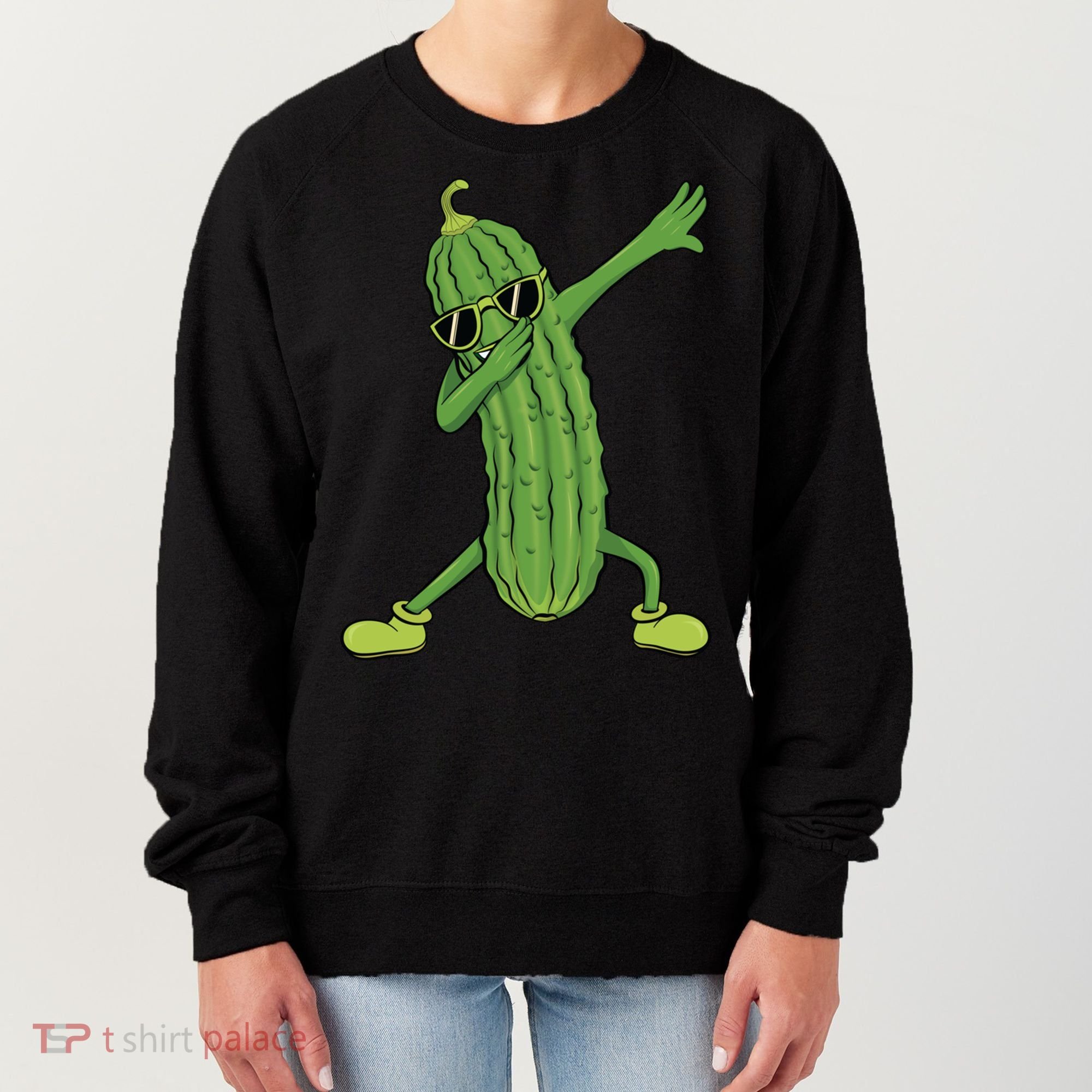 Dabbing Pickle Dancing Cucumber Lover Funny Funny Gift Women's Sweatshirt