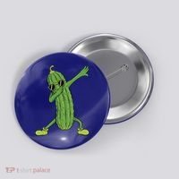 Dabbing Pickle Dancing Cucumber Lover Funny Funny Gift Button thumb 0