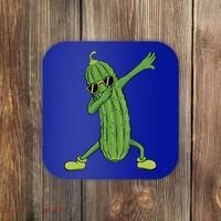 Dabbing Pickle Dancing Cucumber Lover Funny Funny Gift Coaster thumb 0
