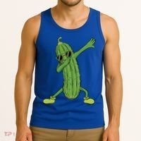 Dabbing Pickle Dancing Cucumber Lover Funny Funny Gift Tank Top thumb 3