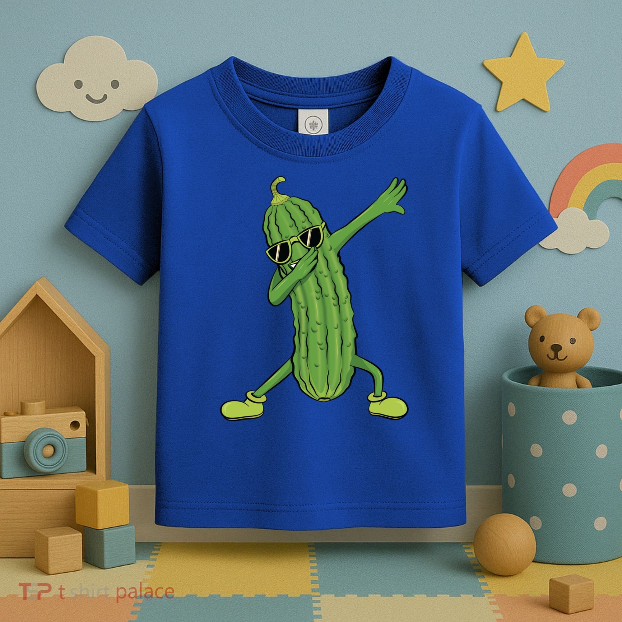 Dabbing Pickle Dancing Cucumber Lover Funny Funny Gift Toddler T-Shirt