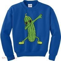 Dabbing Pickle Dancing Cucumber Lover Funny Funny Gift Kids Sweatshirt thumb 0