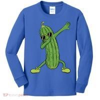 Dabbing Pickle Dancing Cucumber Lover Funny Funny Gift Kids Long Sleeve Shirt thumb 0