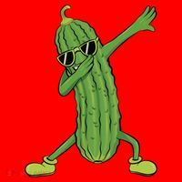 Dabbing Pickle Dancing Cucumber Lover Funny Funny Gift Santa Hat thumb 1
