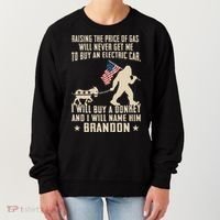 Donkey Pox Destroying America Funny Bigfoot Anti Biden Women's Sweatshirt thumb 0