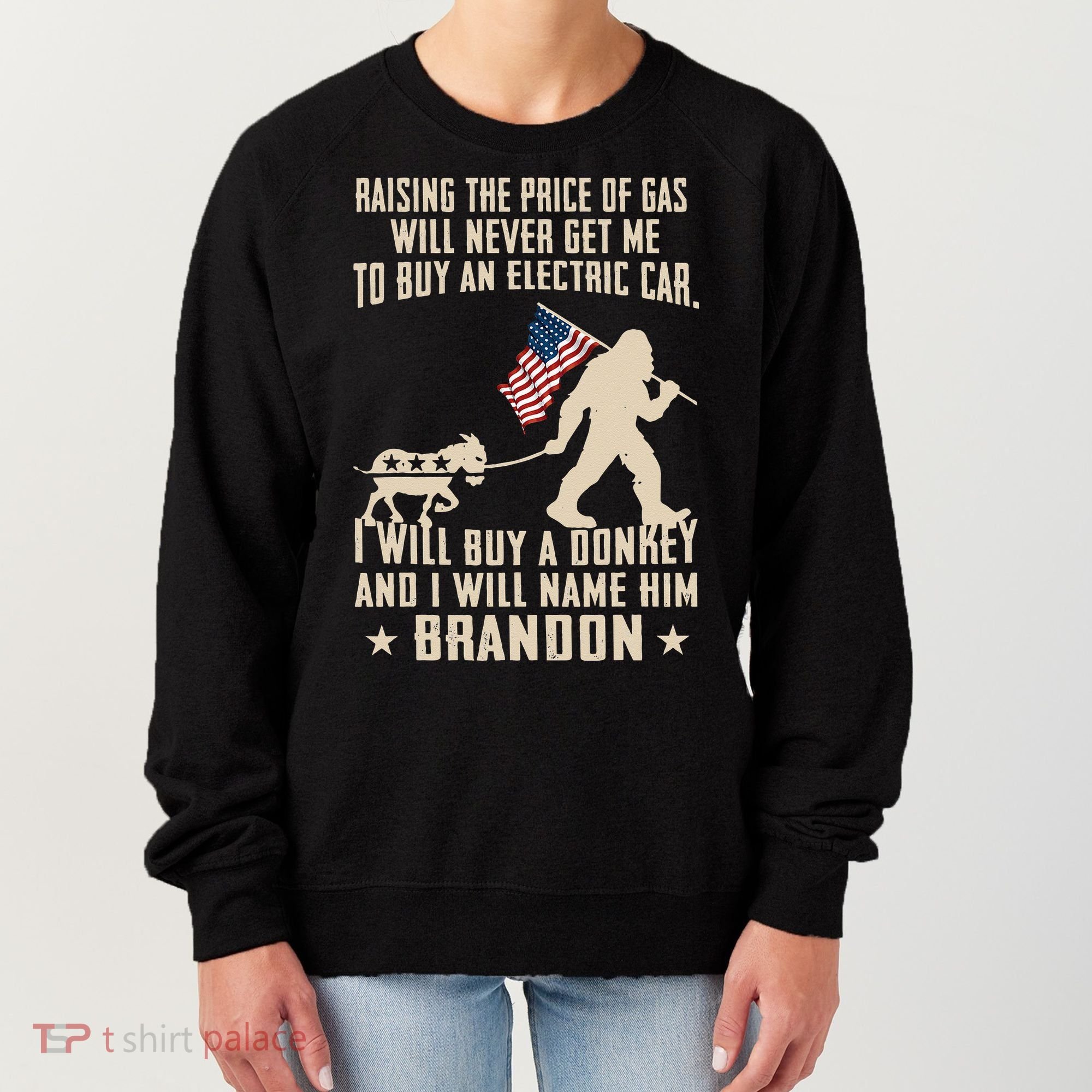 Donkey Pox Destroying America Funny Bigfoot Anti Biden Women's Sweatshirt