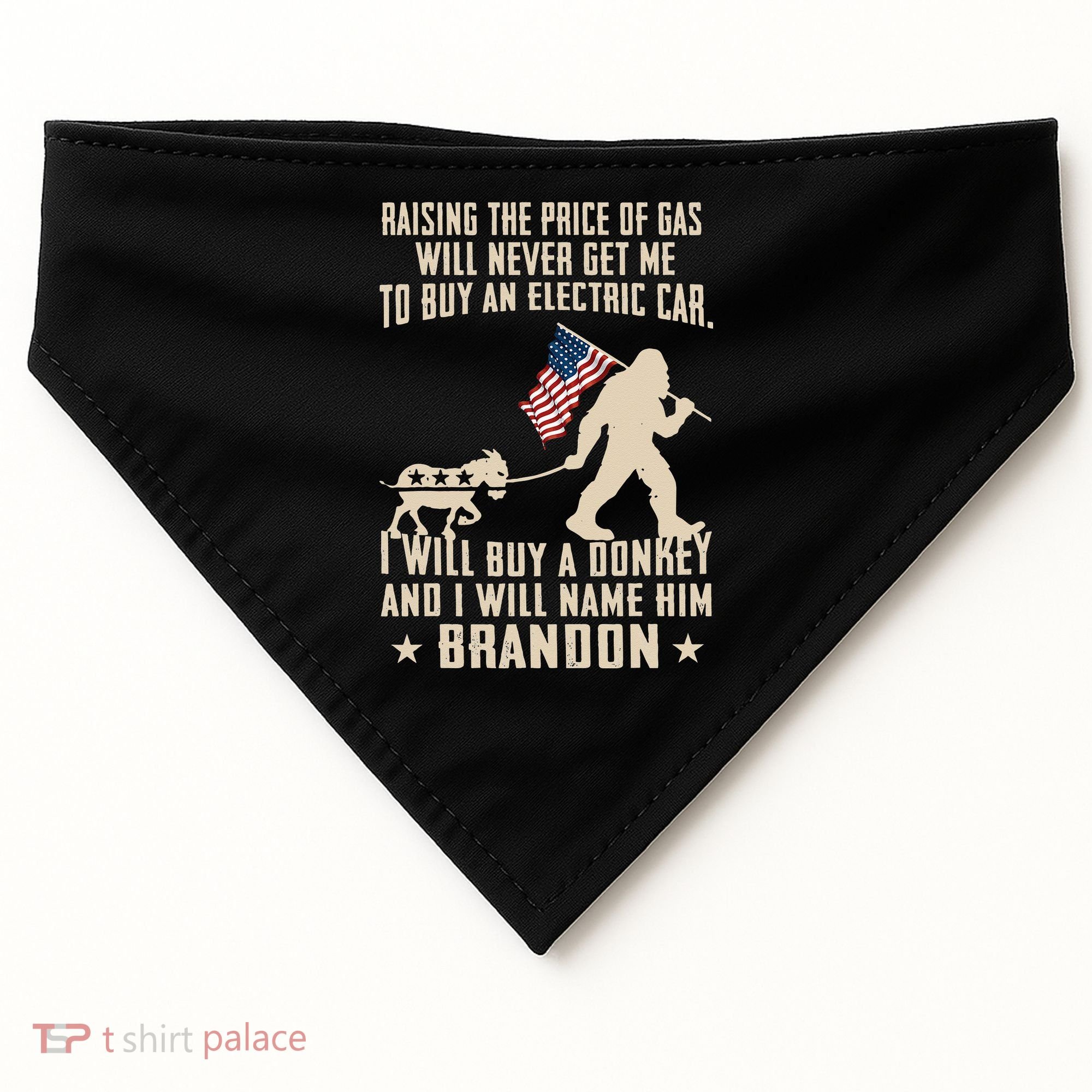 Donkey Pox Destroying America Funny Bigfoot Anti Biden USA-Made Doggie Bandana