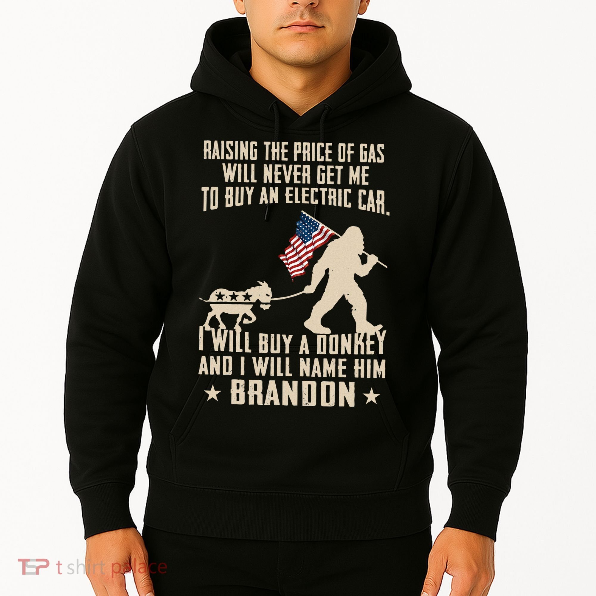 Donkey Pox Destroying America Funny Bigfoot Anti Biden Hoodie