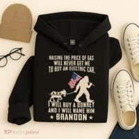 Donkey Pox Destroying America Funny Bigfoot Anti Biden Hoodie thumb 4