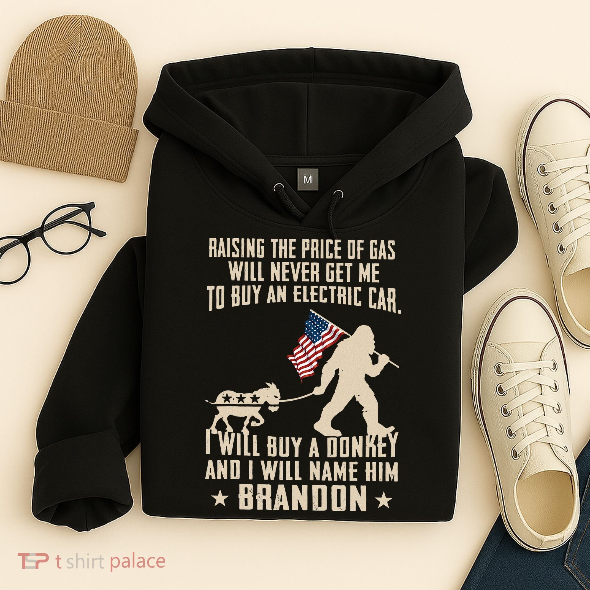 Donkey Pox Destroying America Funny Bigfoot Anti Biden Hoodie