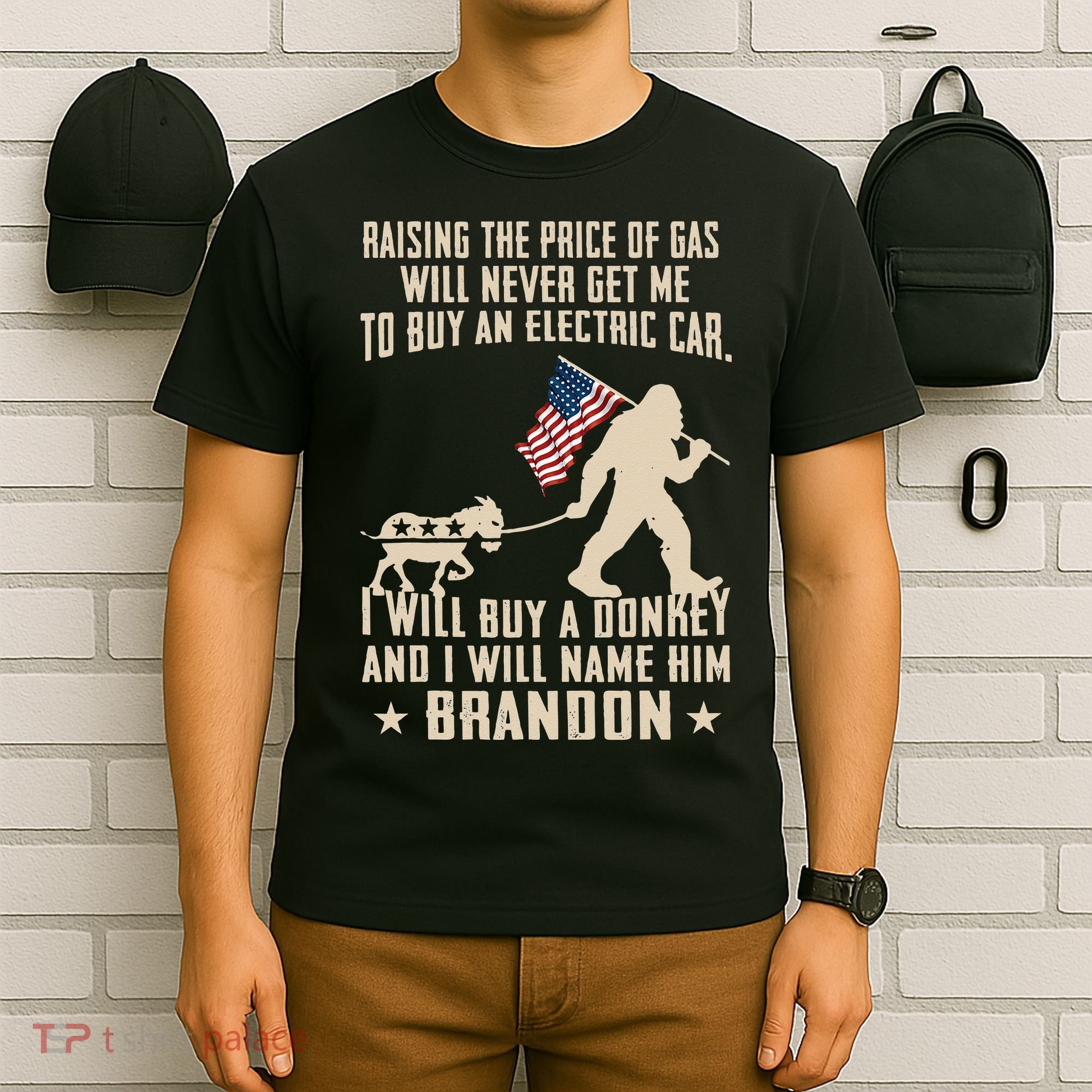 Donkey Pox Destroying America Funny Bigfoot Anti Biden T-Shirt