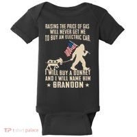 Donkey Pox Destroying America Funny Bigfoot Anti Biden Baby Bodysuit thumb 0