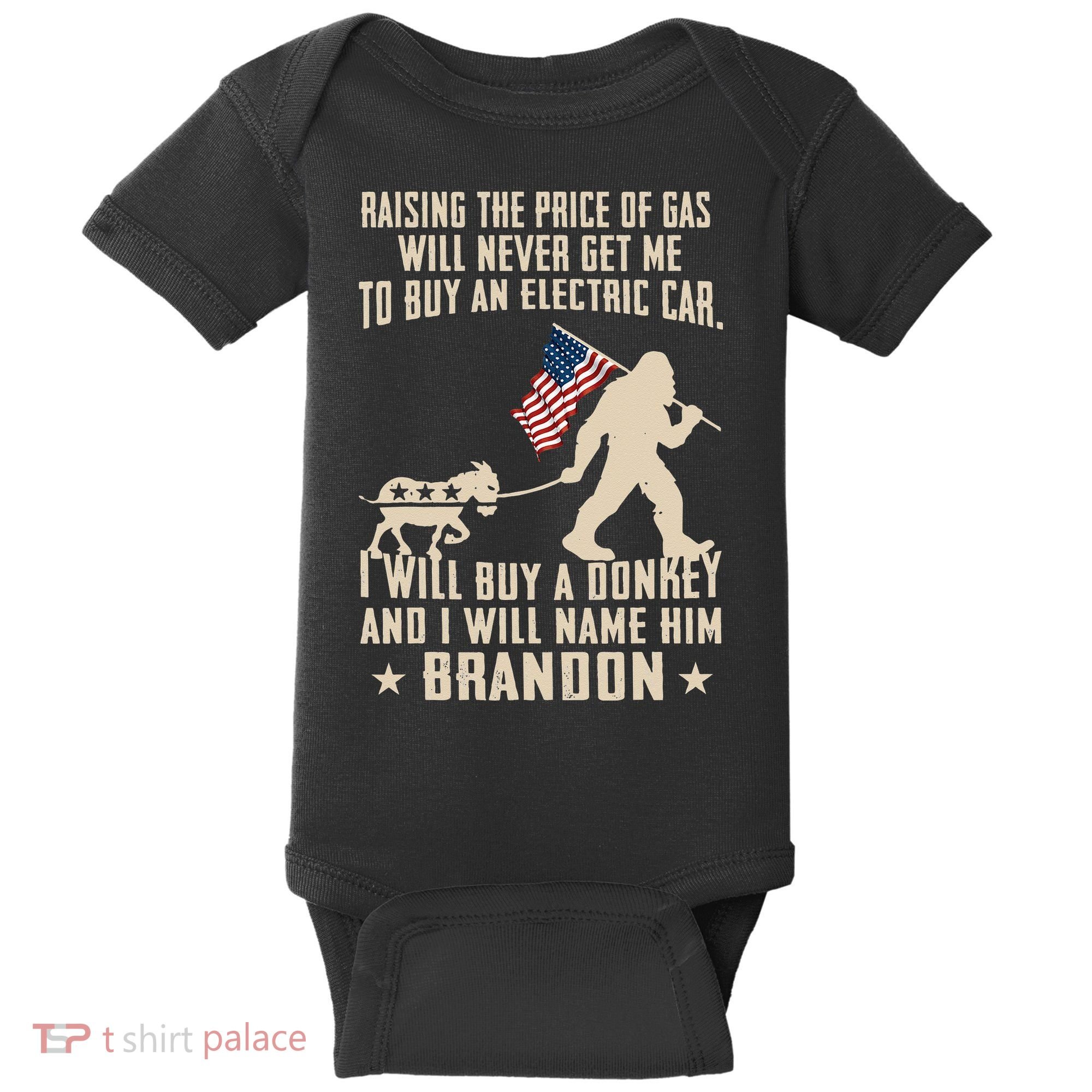 Donkey Pox Destroying America Funny Bigfoot Anti Biden Baby Bodysuit