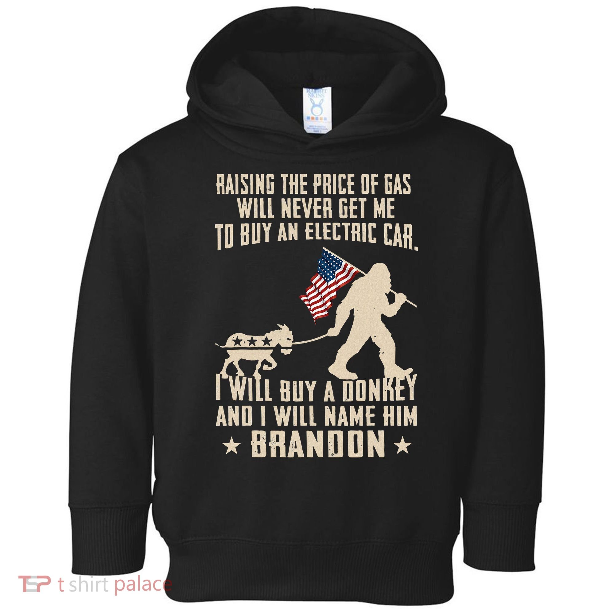 Donkey Pox Destroying America Funny Bigfoot Anti Biden Toddler Hoodie