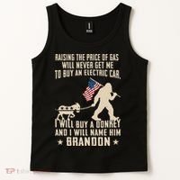 Donkey Pox Destroying America Funny Bigfoot Anti Biden Tank Top thumb 2