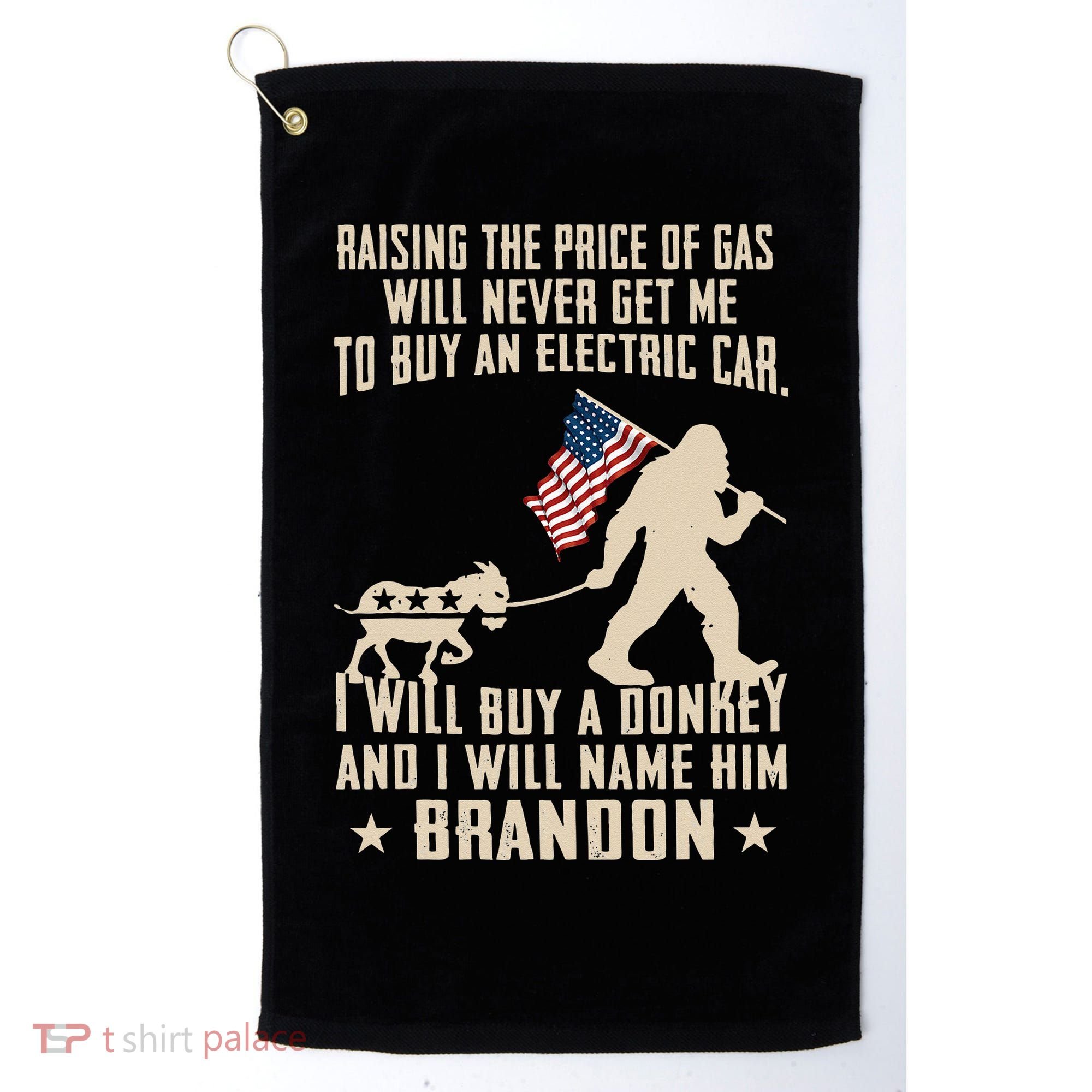 Donkey Pox Destroying America Funny Bigfoot Anti Biden Golf Towel