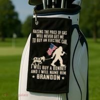 Donkey Pox Destroying America Funny Bigfoot Anti Biden Golf Towel thumb 2