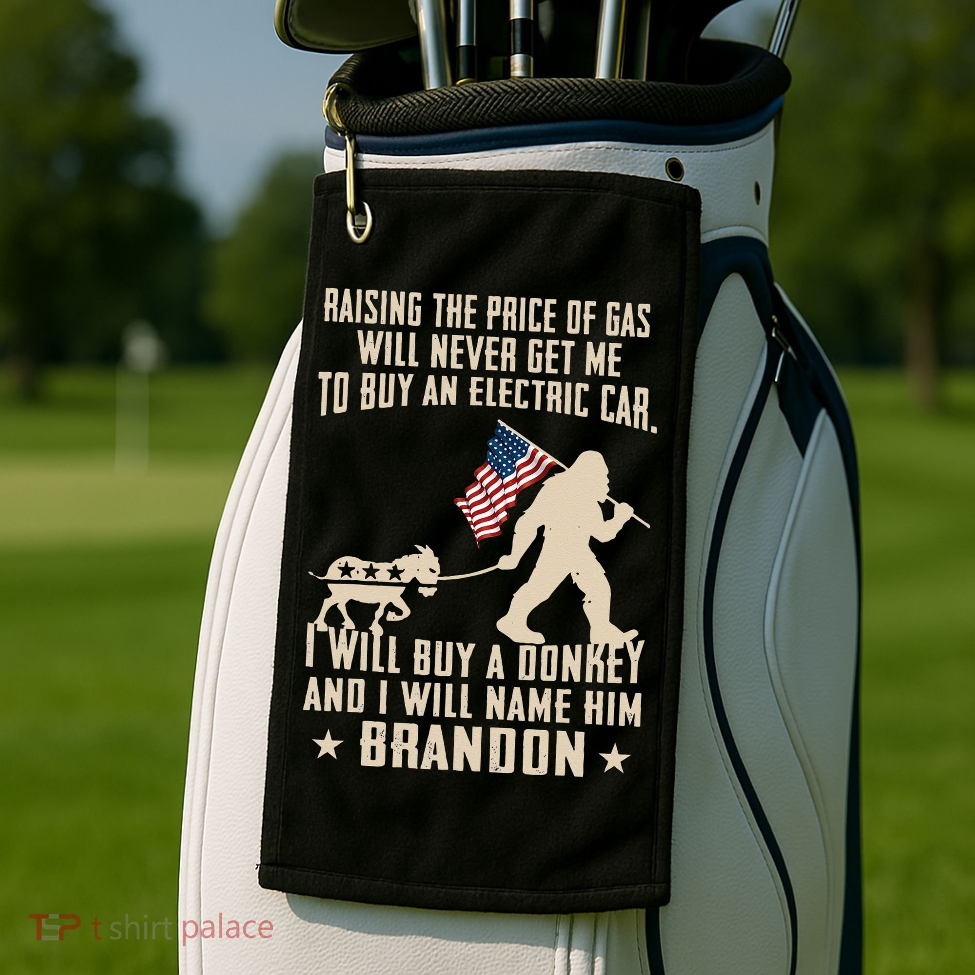 Donkey Pox Destroying America Funny Bigfoot Anti Biden Golf Towel
