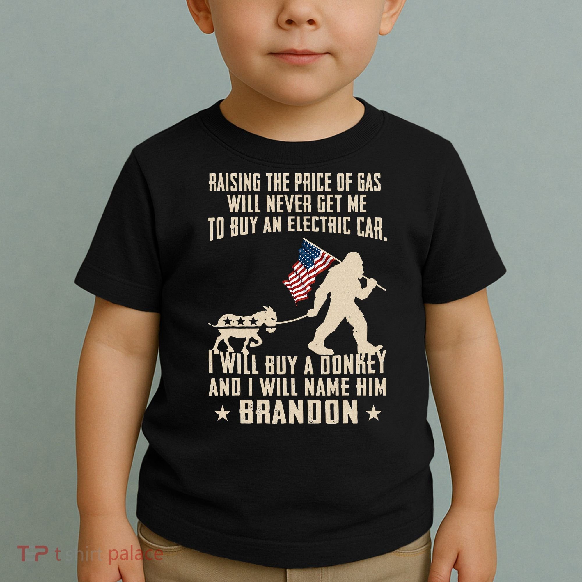 Donkey Pox Destroying America Funny Bigfoot Anti Biden Toddler T-Shirt