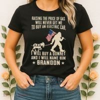 Donkey Pox Destroying America Funny Bigfoot Anti Biden Women's T-Shirt thumb 2