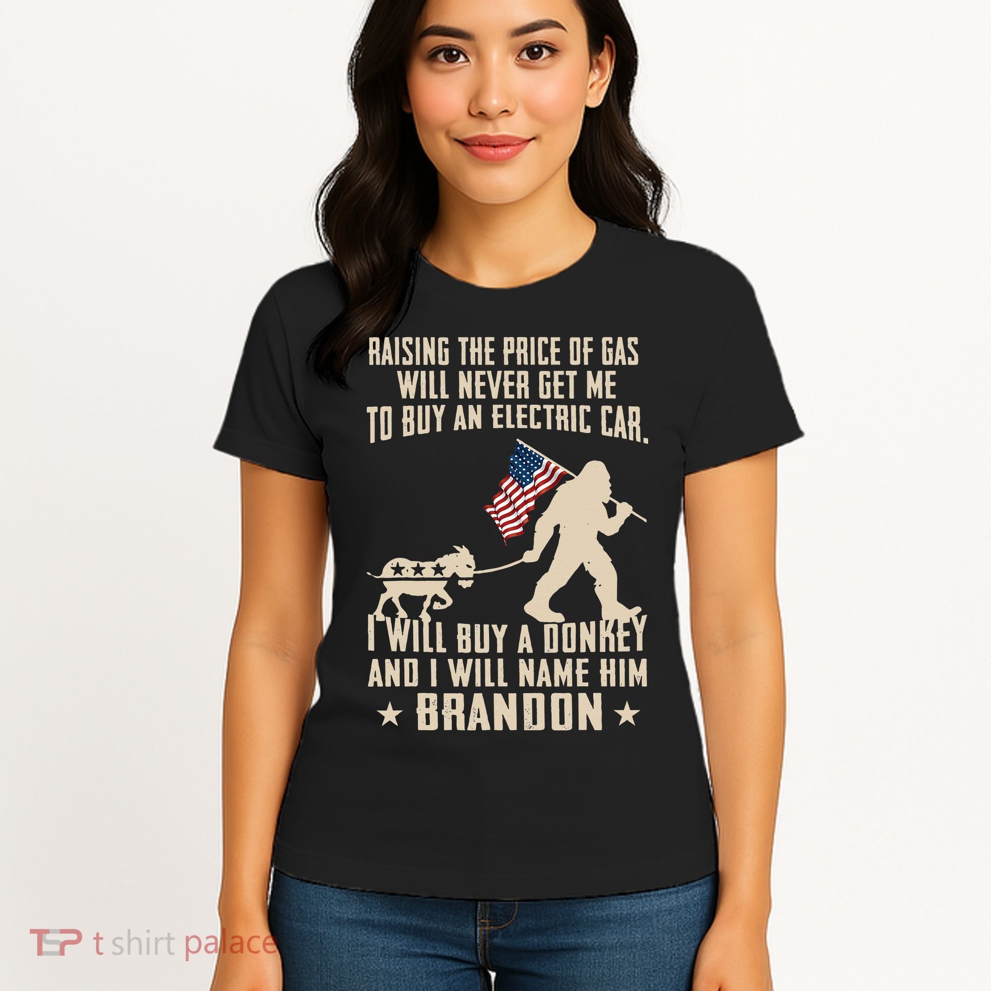 Donkey Pox Destroying America Funny Bigfoot Anti Biden Women's T-Shirt