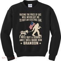 Donkey Pox Destroying America Funny Bigfoot Anti Biden Kids Sweatshirt thumb 0