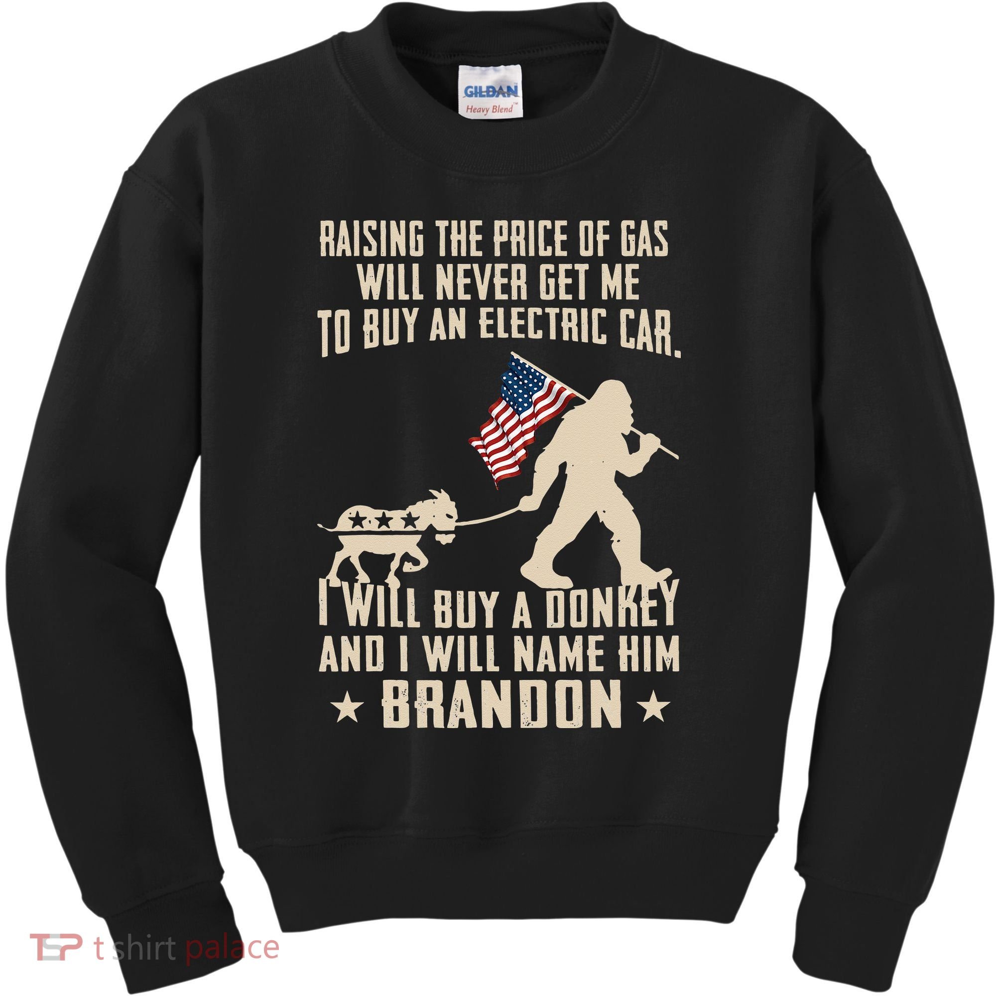 Donkey Pox Destroying America Funny Bigfoot Anti Biden Kids Sweatshirt