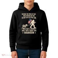 Donkey Pox Destroying America Funny Bigfoot Anti Biden Kids Hoodie thumb 4