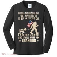 Donkey Pox Destroying America Funny Bigfoot Anti Biden Kids Long Sleeve Shirt thumb 0