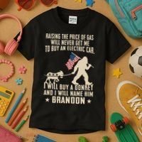 Donkey Pox Destroying America Funny Bigfoot Anti Biden Kids T-Shirt thumb 3